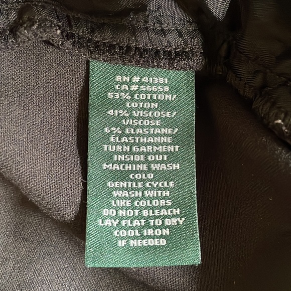 Ralph Lauren Black Cotton Shorts Size 18W - Picture 5 of 5